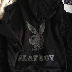 Nwt Playboy Rhinestone Hoodie 